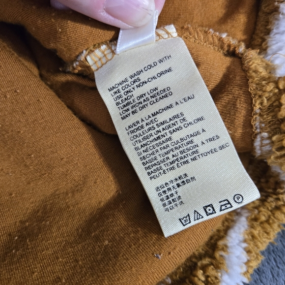 Free People Womwns Sz MED Breton Striped Pullover Sweater Cozy Sodr Orange - Picture 8 of 9